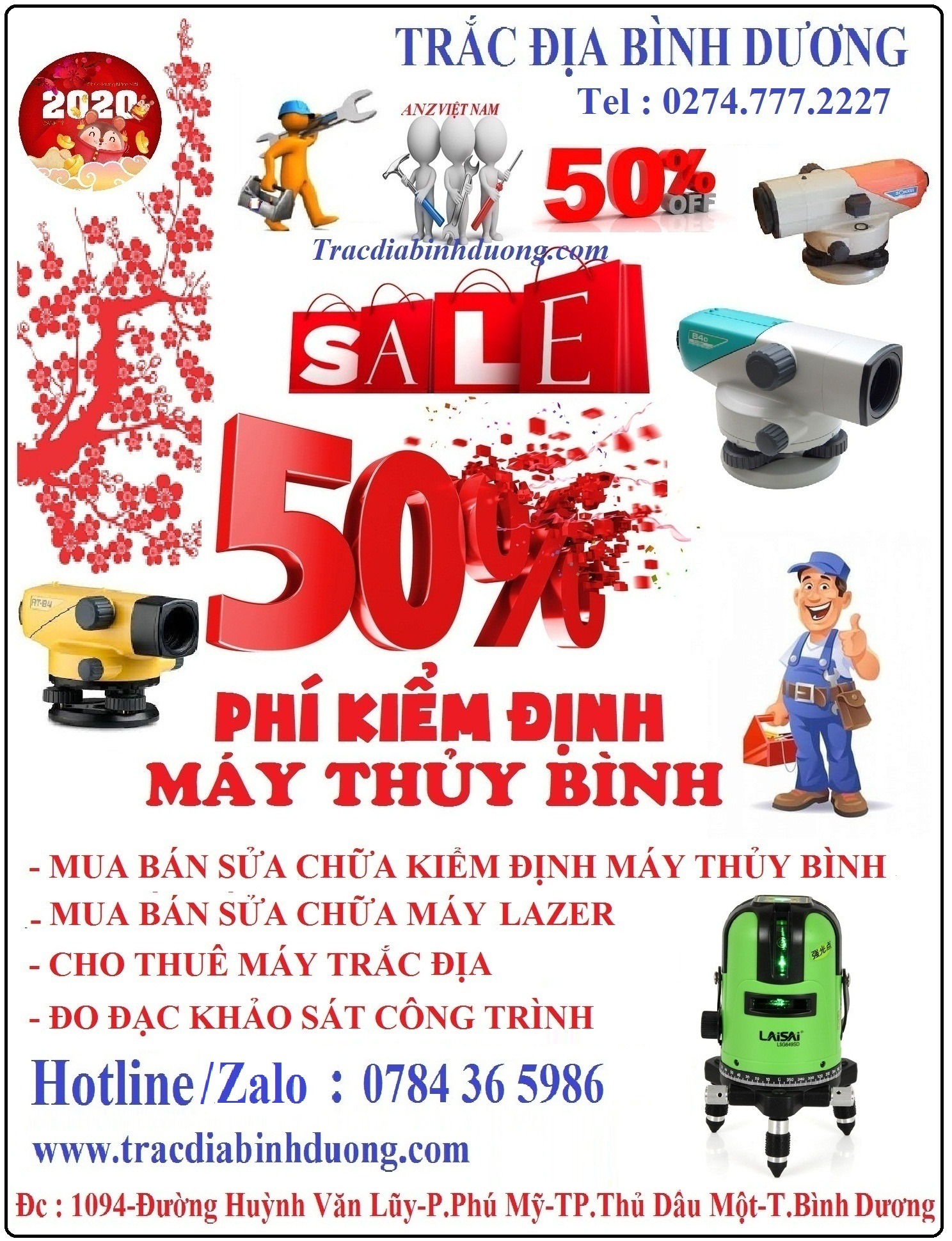 KHUYẾN MÃI 50% PHÍ KIỂM ĐỊNH MÁY THỦY BÌNH TẠI TRẮC ĐỊA BÌNH DƯƠNG